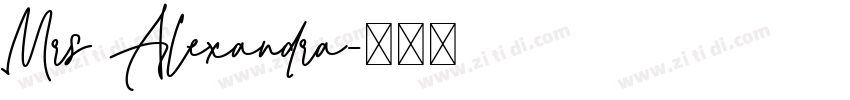 Mrs Alexandra字体转换